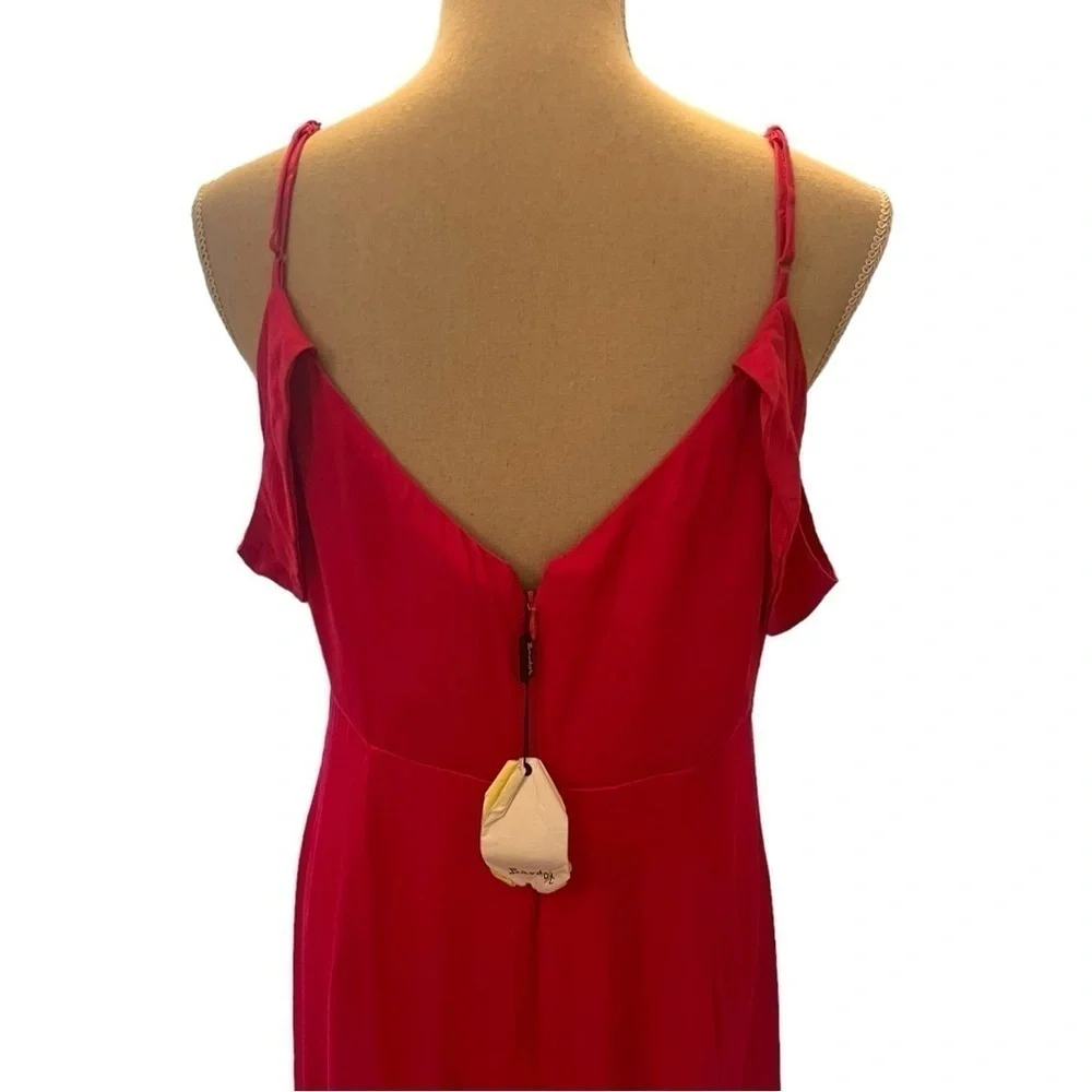 Bardot Leah Satin Off-The-Shoulder Maxi Wrap Dress - Picture 13 of 15